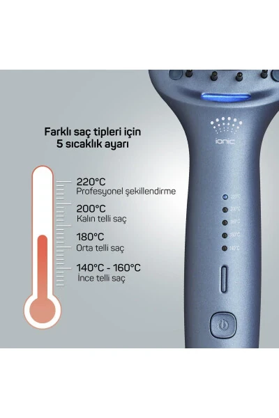 Superstar Pro Saç Düzleştirici Fırça 5 Sıcaklık Ayarı Okyanus - AR5082-O - 5