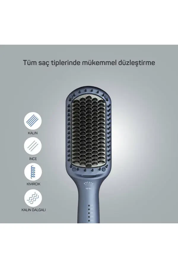 Superstar Pro Saç Düzleştirici Fırça 5 Sıcaklık Ayarı Okyanus - AR5082-O - 6