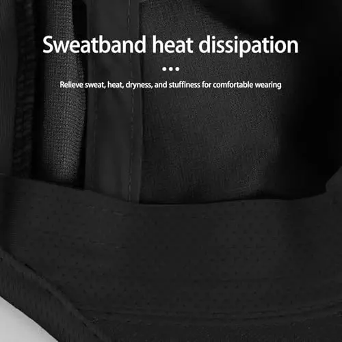 SEEK SURE Black Baseball Cap Men's Dry Fit Hat Lightweight Running Hats Women Ball Caps - 2