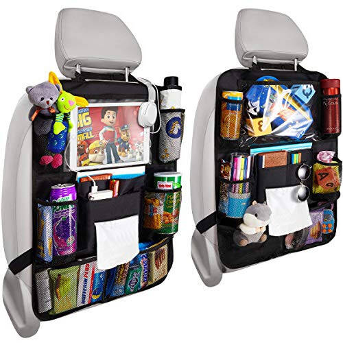Car Backseat Organizer with Tablet Holder and 8 Storage Pockets - 1