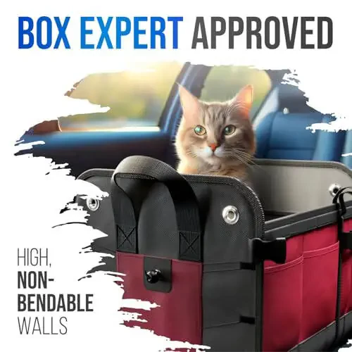 Car Trunk Organizer – Large Collapsible Storage Box with Adjustable Compartments – Heavy-Duty Cargo Organizer for SUV, Truck & Car – Non-Slip Waterproof Trunk Storage Bin for Groceries & Tools - 6