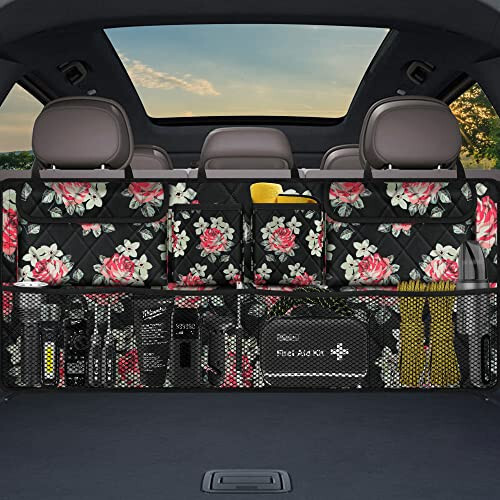 Femuar Car Trunk Organizer,Large Capacity Backseat Trunk Organizer(42