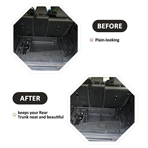 Car Trunk Organizer, Multi-Compartment Automotive Car Organizer for Land Rover Defender 2020-2023 Rear Trunk Organizer Tray 110 Accessories - JONKOKO (1)