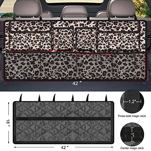 Femuar Car Trunk Organizer,Large Capacity Backseat Trunk Organizer(42