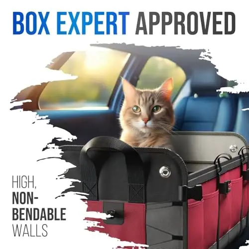 Car Trunk Organizer – Large Collapsible Storage Box with Adjustable Compartments – Heavy-Duty Cargo Organizer for SUV, Truck & Car – Non-Slip Waterproof Trunk Storage Bin for Groceries & Tools - XL - 6