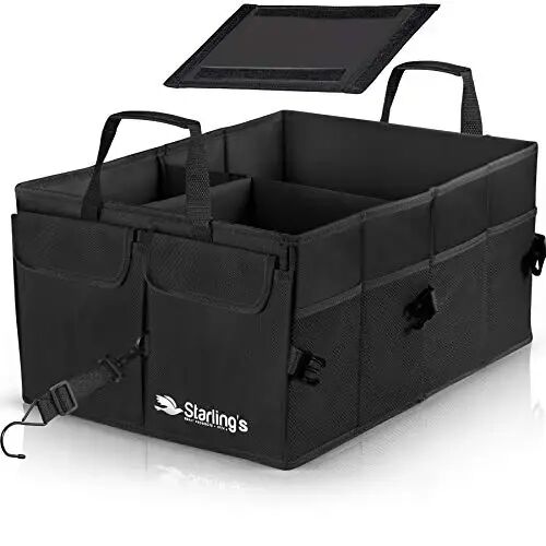 Car Trunk Organizer – Large Collapsible Storage Box with Adjustable Compartments – Heavy-Duty Cargo Organizer for SUV, Truck & Car – Non-Slip Waterproof Trunk Storage Bin for Groceries & Tools - 7