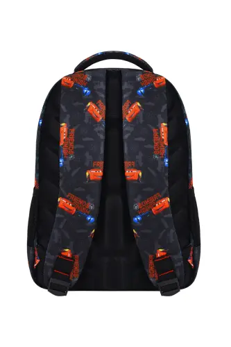 Araba Baskılı 3'lü Set Ilkokul Çantası, Termal Beslenme Çantası Ve Kalem Kutusu Seti-Kırmızı - 5