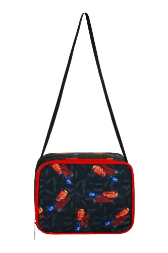 Araba Baskılı 3'lü Set Ilkokul Çantası, Termal Beslenme Çantası Ve Kalem Kutusu Seti-Kırmızı - 6