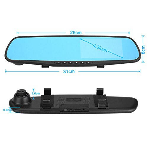 Car DVR Rear View Mirror Video Recroder 4.3