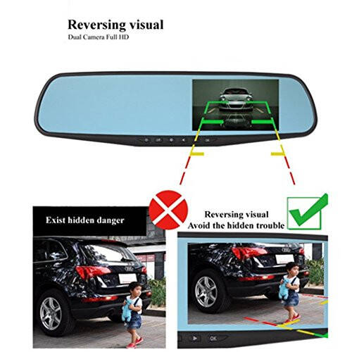 Car DVR Rear View Mirror Video Recroder 4.3