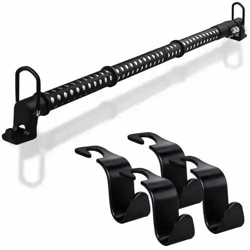 Car Clothes Hanger Bar, Cothes Rod for Car Telescopic Adjustable 34-51inch Heavy Duty Car Clothes Rack Suitable For Cars Trucks SUVs RVs Road Trippers RVs.(34-51inch) 