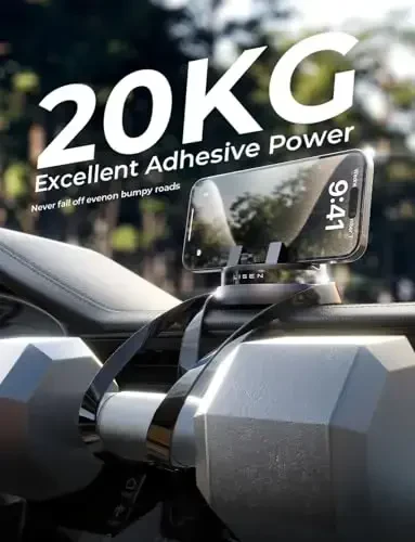 LISEN Phone Holders for Your Car, 360° Rotatable Dashboard Cell Phone Holder,Multifunctional iPhone Car Mount Compatible with iPhone 16 Pro Max/15/14/13, Samsung S24/23/22/21,Green - 4