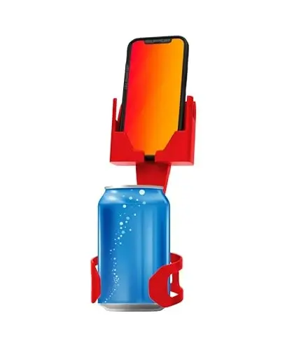 Cup Holder Phone Holder Mount for Car - Universal Adjustable Expander Cradle Hands-Free Driving - Compatible with All Smartphones Car Mount for iPhone Samsung Google Android Mobile Accessories Red - CELL PHONE SEAT