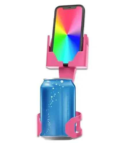 Cup Holder Phone Holder Mount for Car - Universal Adjustable Expander Cradle Hands-Free Driving - Compatible with All Smartphones Car Mount for iPhone Samsung Google Android Mobile Accessories Pink - CELL PHONE SEAT