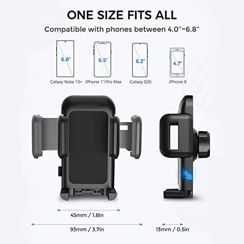 Cell Phone Holder for Car, CD Slot Car Phone Mount, One Button Release Easy Installation CD Player Car Phone Holder Mount Compatible with iPhone 16 15 14 13 12 11 Pro XR XS MAX Galaxy S20 S20+ S10 S9 - 2