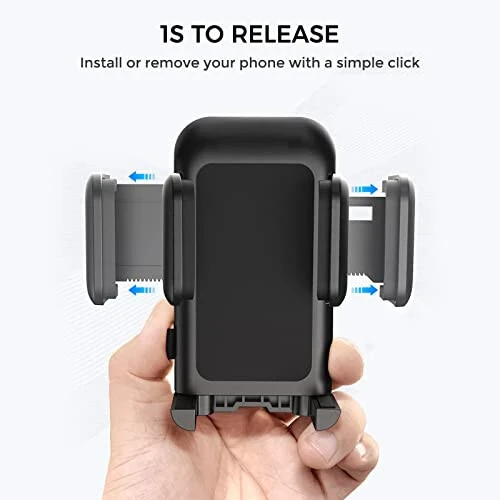 Cell Phone Holder for Car, CD Slot Car Phone Mount, One Button Release Easy Installation CD Player Car Phone Holder Mount Compatible with iPhone 16 15 14 13 12 11 Pro XR XS MAX Galaxy S20 S20+ S10 S9 - 3