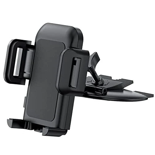 Cell Phone Holder for Car, CD Slot Car Phone Mount, One Button Release Easy Installation CD Player Car Phone Holder Mount Compatible with iPhone 16 15 14 13 12 11 Pro XR XS MAX Galaxy S20 S20+ S10 S9 - VSSMSSA