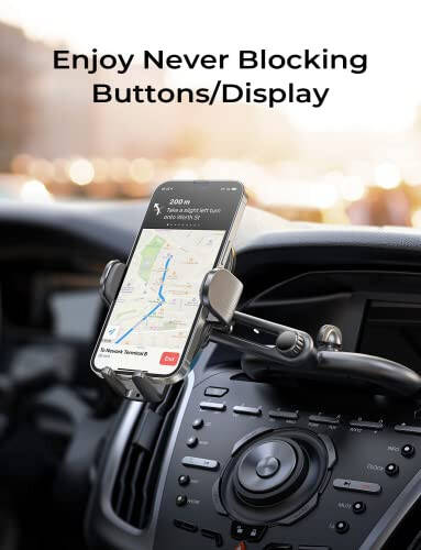 LISEN CD Phone Holders for Your Car | Protect Your Car Interior Sturdy Car Phone Holder Mount Holds Your Phone Securely Even on Bumpy Road - 3