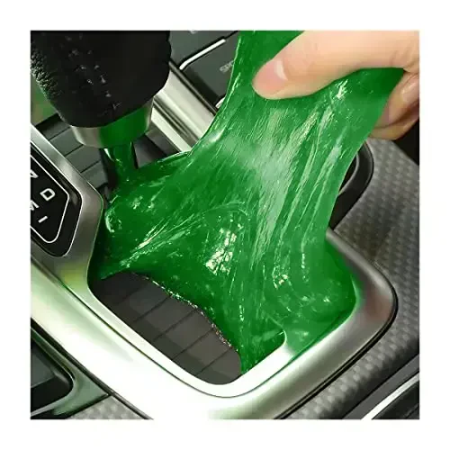 Cleaning Gel for Car, Auto Detailing Slime Mud, Putty Cleaner Dust Removal, Vehicle Interior Soft Glue Cleaning Tools Kit, Car Accessories for Cleaning Air Vents, Keyboard, PC, Laptops (Green) - 1