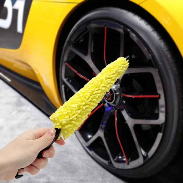 Car Wheel Tire Rim Brush, Rim Scrubber Supplies Cleaner Car Wash Equipment Cleaning Tools Duster Car Accessories for SUV Car Motorcycle- - 9