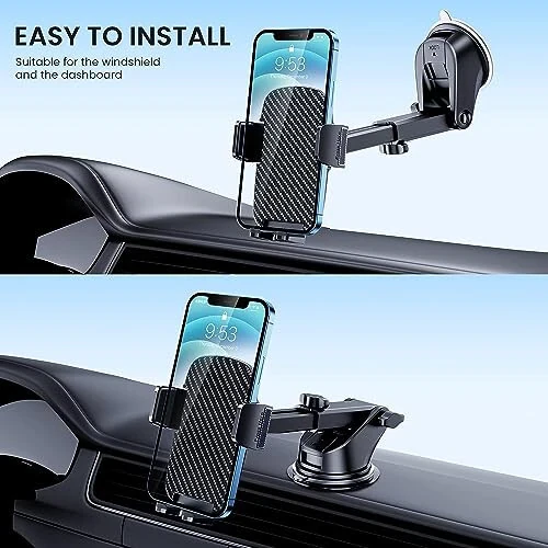 TICILFO Phone Holder for Car Phone Stand for Car Phone Holder Mount Automobile Cell Phone Holder Car Mount for iPhone Universal Car Dashboard Mount Fit All Phone - TICILFO (1)