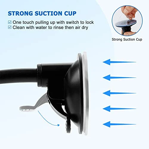 Vansky Car Phone Holder Mount, 3-in-1 Universal Cell Phone Holder Car Air Vent Holder Dashboard Mount Windshield Mount Fit for iPhone 16 15 14 13 Pro Max, Samsung S24 S23 LG Sony and More - 6
