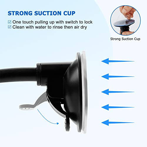 Vansky Car Phone Holder Mount, 3-in-1 Universal Cell Phone Holder Car Air Vent Holder Dashboard Mount Windshield Mount Fit for iPhone 16 15 14 13 Pro Max, Samsung S24 S23 LG Sony and More - 6