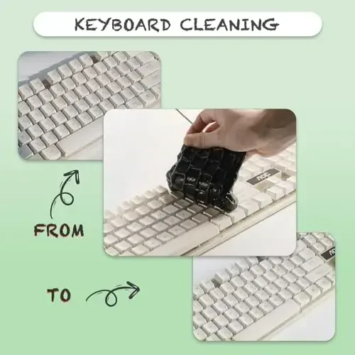 Cleaning Gel for Car Cleaner Cleaning Kit Automotive Air Vent Dust Cleaning Slime for Auto Cleaning Putty Universal Dust Car Accessories Car Interior Cleaner Keyboard Cleaning Laptop Black - 6