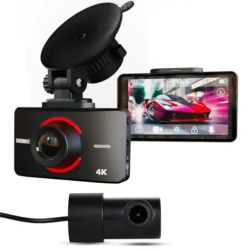 Car and Driver 4K UHD Car Camera - Dash Cam Front and Rear, 3
