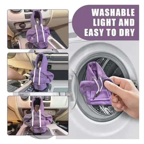 Car Gear Shift Hoodie, Fashionable Gear Shift Knob Cover, Mini Hoodie for Auto Shifter, Auto Interior Cute Gadgets, Universal Car Decoration Accessories - 5