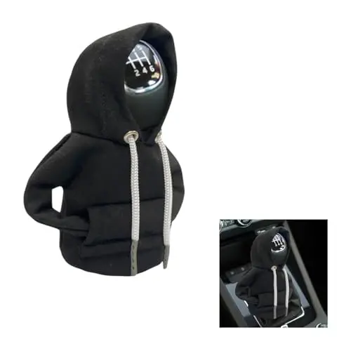 Car Gear Shift Hoodie, Fashionable Gear Shift Knob Cover, Mini Hoodie for Auto Shifter, Auto Interior Cute Gadgets, Universal Car Decoration Accessories - 1