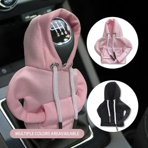 Car Gear Shift Hoodie, Fashionable Gear Shift Knob Cover, Mini Hoodie for Auto Shifter, Auto Interior Cute Gadgets, Universal Car Decoration Accessories - 6