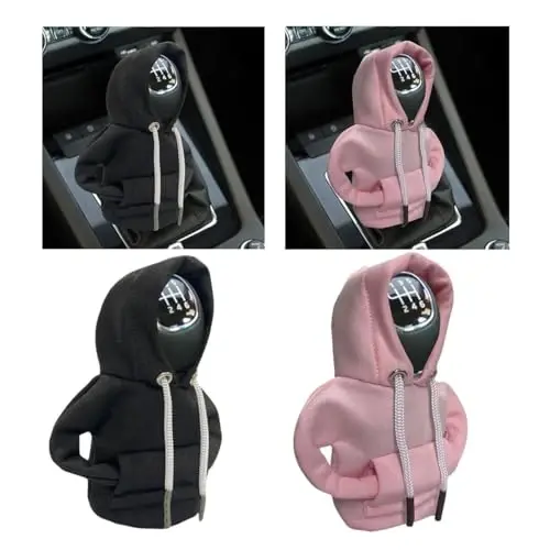 Araba Vites Kolu Kapşonlusu, Modaya Uygun Vites Kolu Kılıfı, Otomatik Vites için Mini Kapşonlu, Otomatik İç Mekan Sevimli Aletler, Evrensel Araba Dekorasyon Aksesuarları - 7