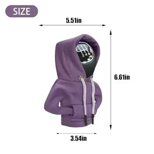 Car Gear Shift Hoodie, Fashionable Gear Shift Knob Cover, Mini Hoodie for Auto Shifter, Auto Interior Cute Gadgets, Universal Car Decoration Accessories - 2