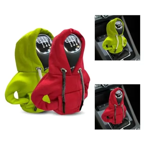 Araba Vites Kolu Kapüşonu, Moda Vites Topuzu Kılıfı, Otomatik Vites için Mini Kapüşonlu, Otomobil İçi Sevimli Gadget'lar, Evrensel Araba Dekorasyon Aksesuarları 