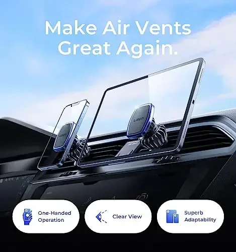 LISEN Magnetic Phone Holder for Car, [Easily Install] Car Phone Holder Mount [6 Strong Magnets] Cell Phone Holder for Car [Case Friendly] iPhone Car Holder Pink 🧲20X Powerful: Pink LV633 - 3