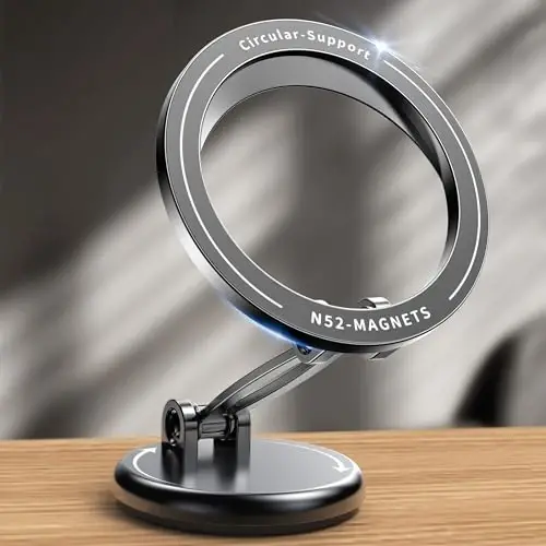 iAXBi Magnetic Phone Holder for Car, Adhesive Magnetic Car Mount for Dashboard, 360° Rotation Compatible with Devices for iPhone 17-12, Hands-Free Car Accessories - 1