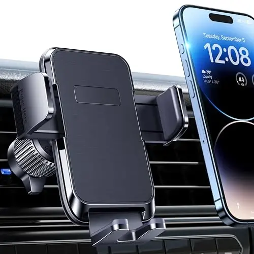 Car Phone Holder Vent [ Metal Clip] Phone Holders for Your Car Hands Free Universal Air Vent Cell Phone Car Mount Fit for iPhone Android All Smartphone Automobile Cradles - DOLYOFG
