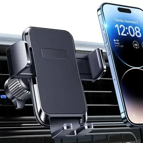 Car Phone Holder Vent [ Metal Clip] Phone Holders for Your Car Hands Free Universal Air Vent Cell Phone Car Mount Fit for iPhone Android All Smartphone Automobile Cradles - DOLYOFG
