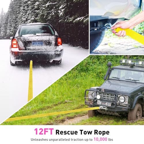 Car Roadside Emergency Kit with Jumper Cables, Car First Aid Kit Emergency Kit for Vehicles, Car Safety Roadside Assistance Kit Headlamp, Tow Straps, Gloves, Essential Car Accessories for Men, Women - 2