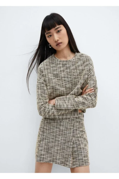 Aralash Ganjli Tweed Kiyim - MANGO