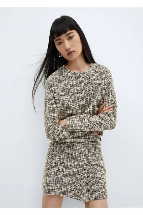 Aralash Ganjli Tweed Kiyim - 1