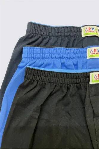 Aralash rangli bolalar mahkamali paxta ich kiyimlari 3 dona 100% paxta - 3