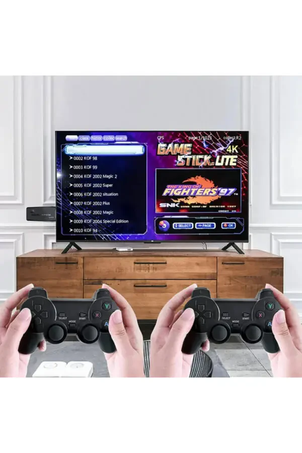 Arcade Super Konsol 20.000+ Retro O'yinlar PS1/GBC/GBA/SFC 64G 2.4g Ikkita Simsiz Djoystik - 4