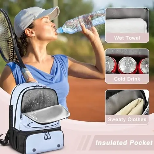 Arcoyard Tennis Bag Holds 2 Rackets, Professional Tennis Bags for Women, Tennis Backpack with Ventilated Shoe Compartment - 5