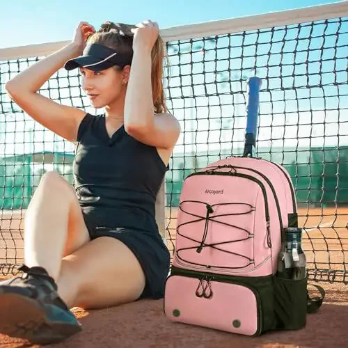 Arcoyard Tennis Bag, Large Tennis Bags For Women, Tennis Backpack with Ventilated Shoe Compartment and Insulated Pocket, Hold 2 Tennis Pickleball Rackets, Tennis Pickleball Balls and More - 8