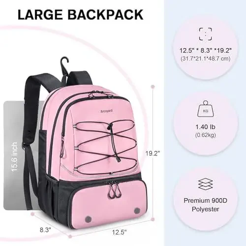 Arcoyard Tennis Bag, Large Tennis Bags For Women, Tennis Backpack with Ventilated Shoe Compartment and Insulated Pocket, Hold 2 Tennis Pickleball Rackets, Tennis Pickleball Balls and More - 4