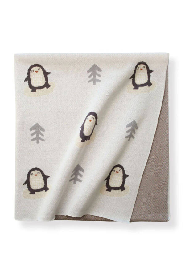 Arctic Penguins Knitted Baby Blanket - 3