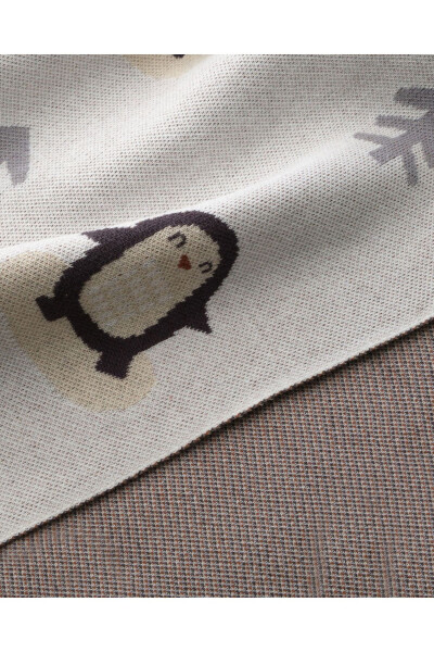 Arctic Penguins Knitted Baby Blanket - 4