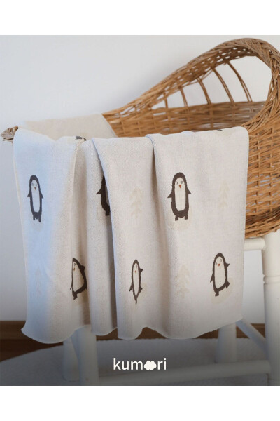 Arctic Penguins Knitted Baby Blanket - 6